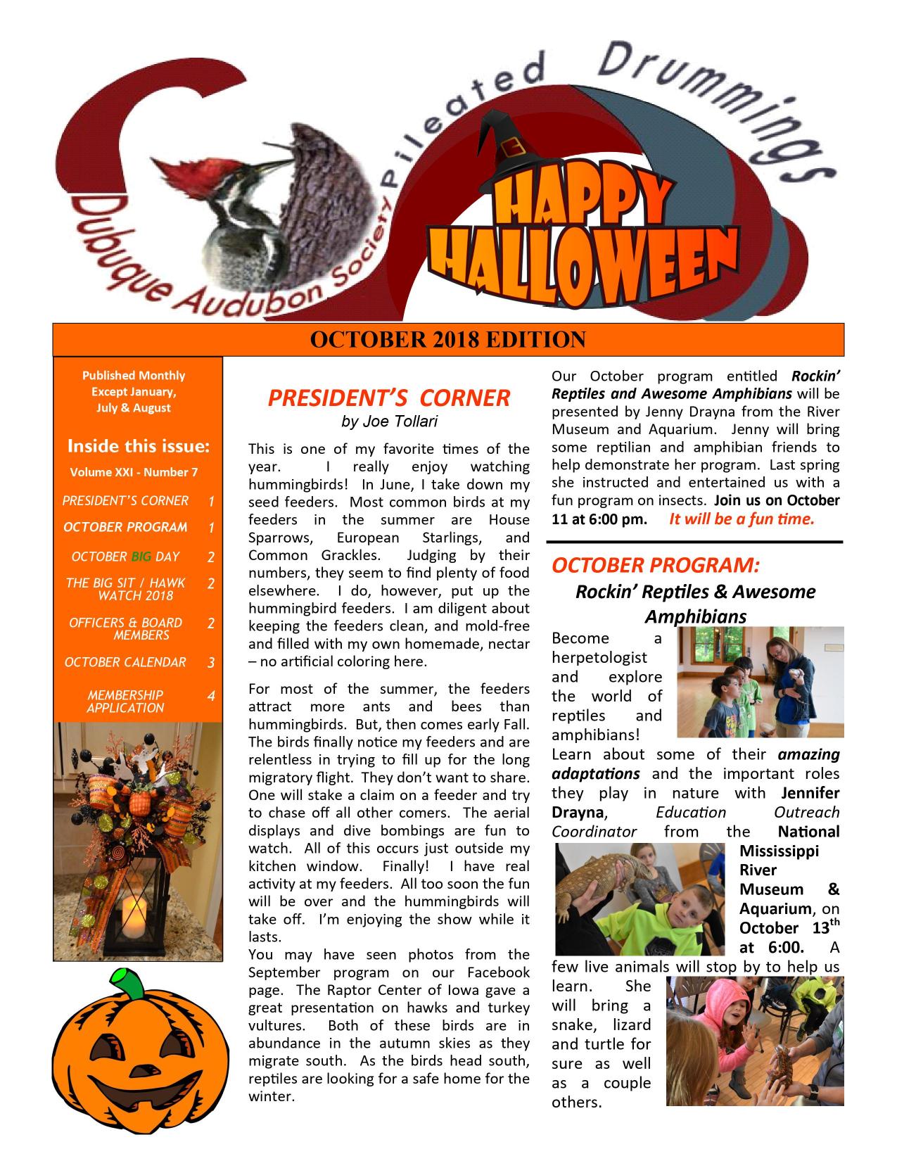 Newsletters Dubuque Audubon Society