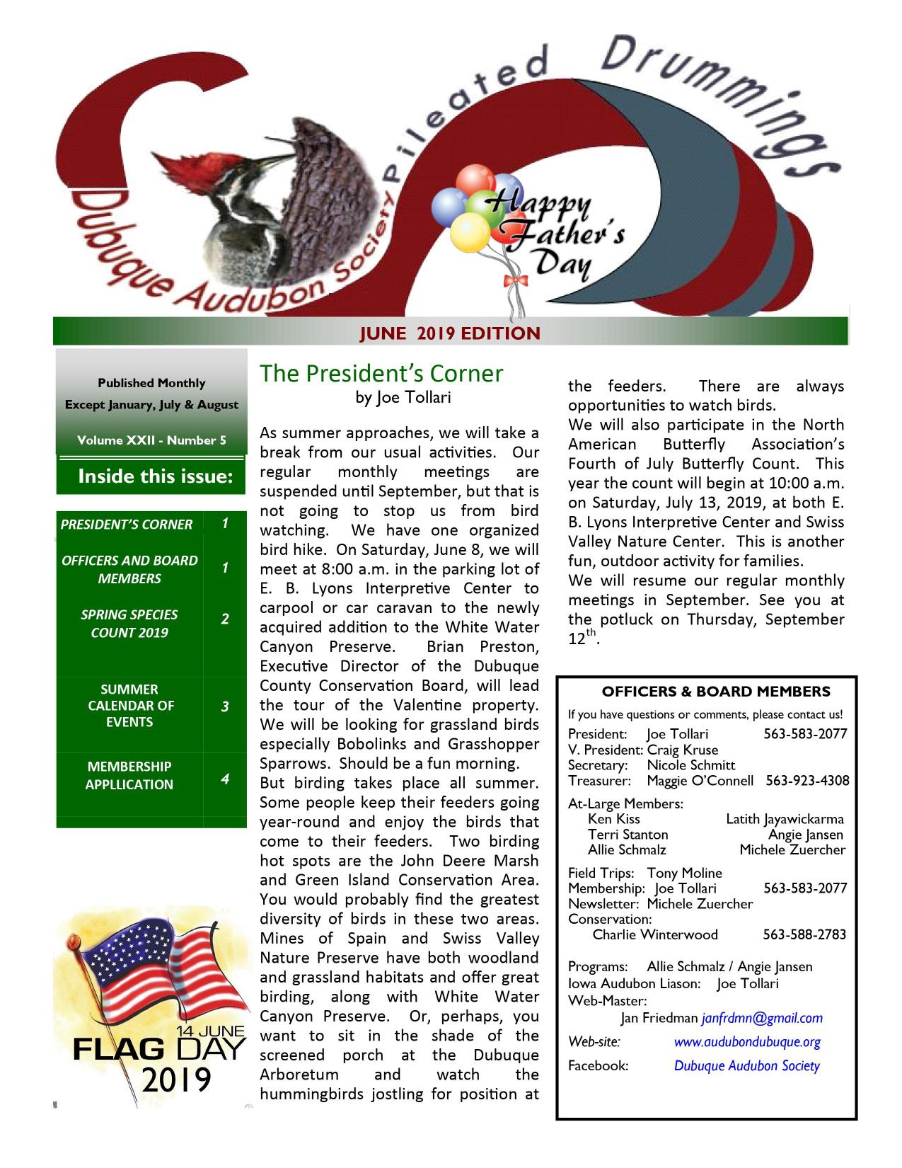 Newsletters Dubuque Audubon Society