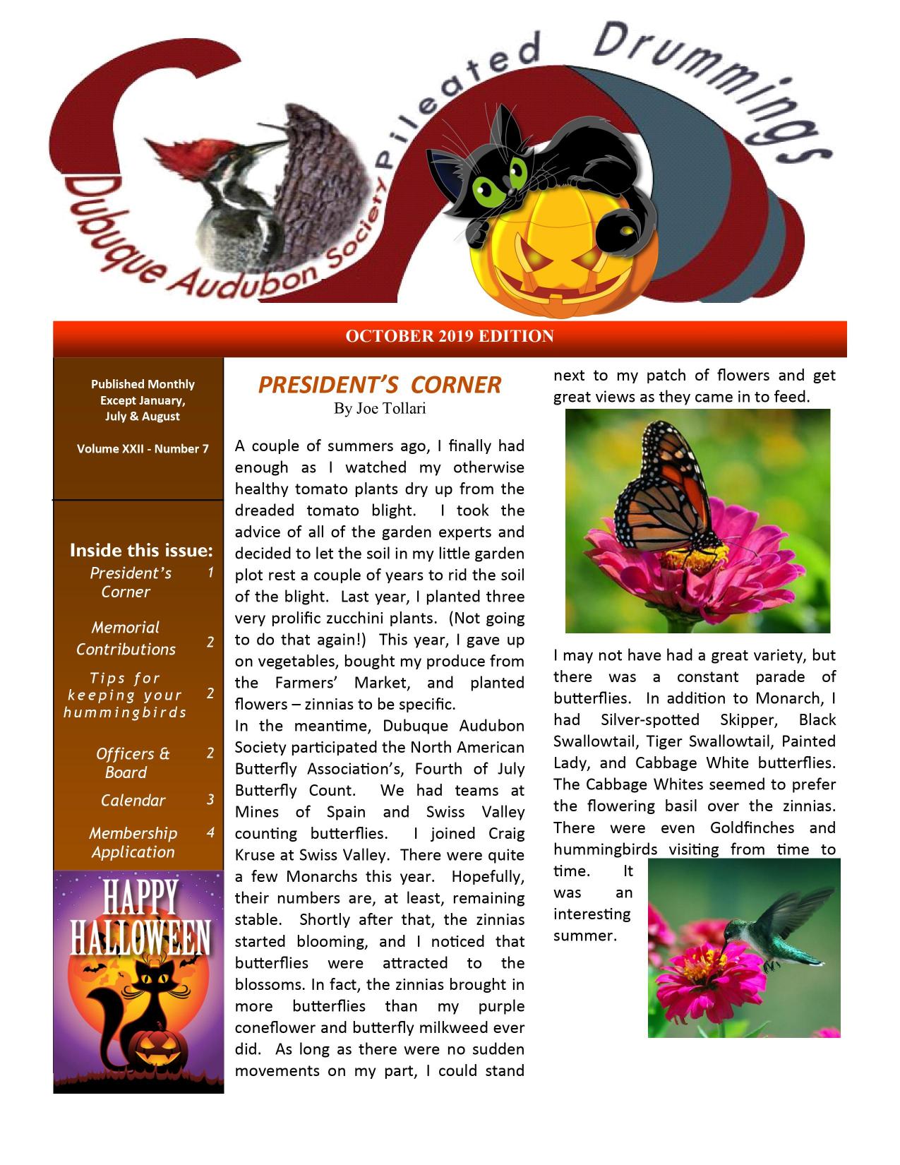 Newsletters Dubuque Audubon Society