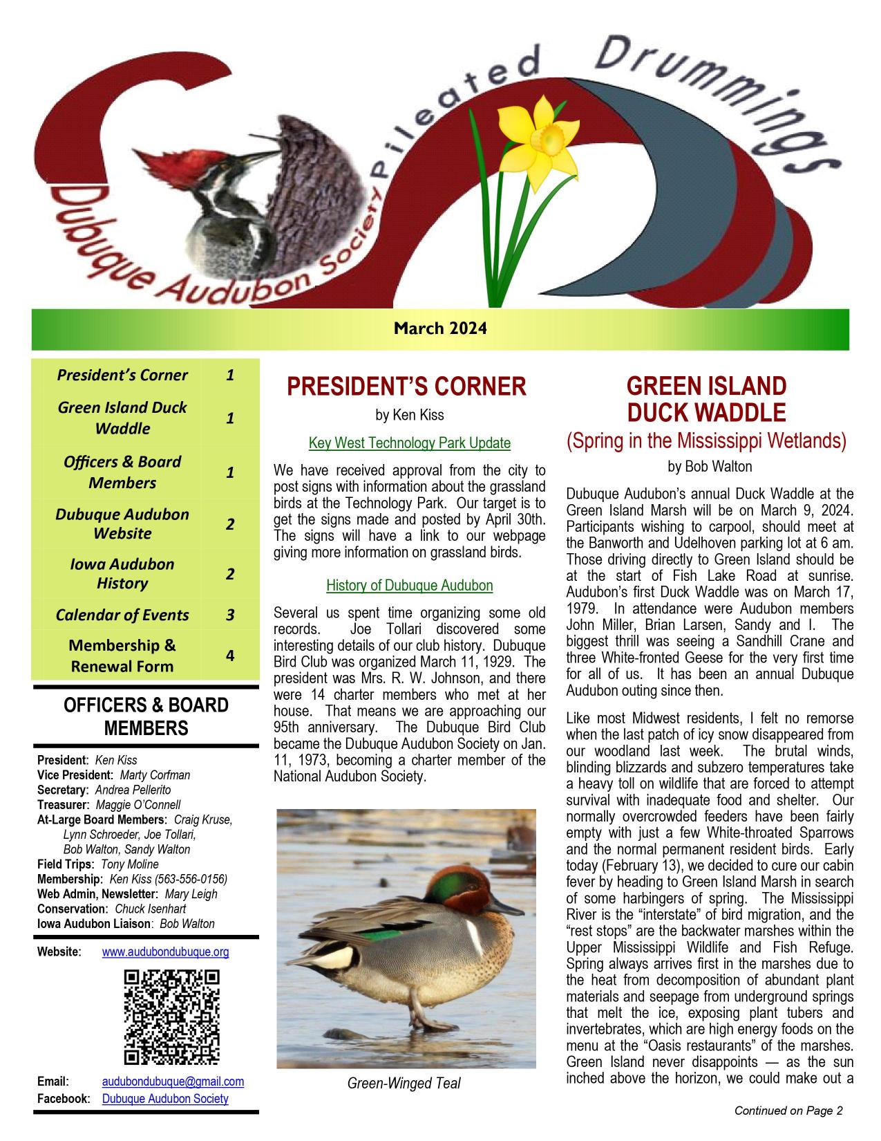 Newsletters Dubuque Audubon Society